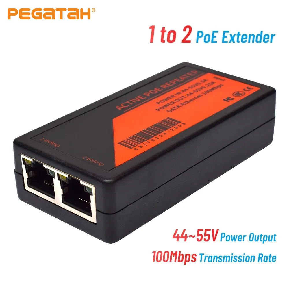 Power Over Ethernet - موسع PoE من 1 إلى 2